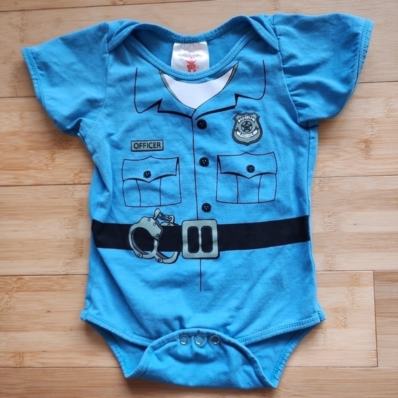 Rubie's Halloween Police Officer Costume Baby Infant 6-12M Cosplay Top & Pants - Picture 3 of 9